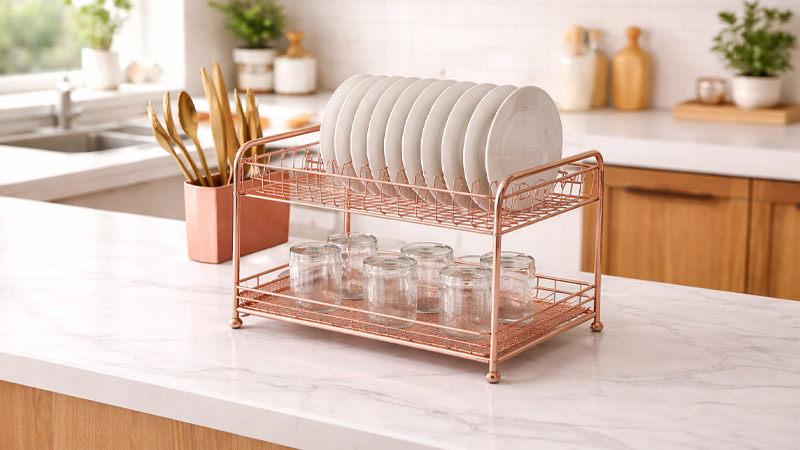 Escorredor Rose Gold Arthi Vale a Pena