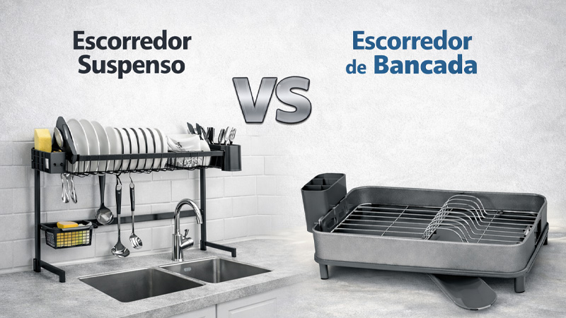 Escorredor Suspenso ou de Bancada Qual e o Melhorzz