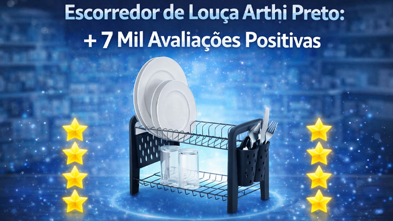 Escorredor de Louca Arthi Preto